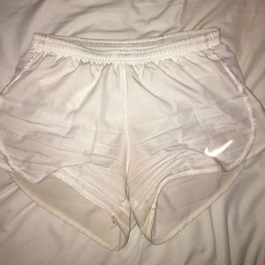 White nike shorts